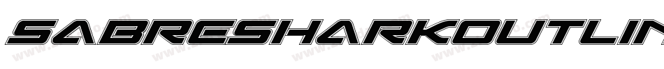 SabreSharkOutline-7x2A字体转换