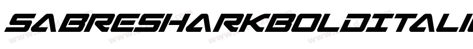 SabreSharkBoldItalic-R4R3字体转换