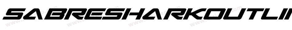 SabreSharkOutline-7x2A字体转换