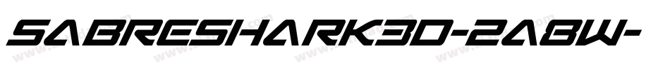 SabreShark3D-2a8W字体转换