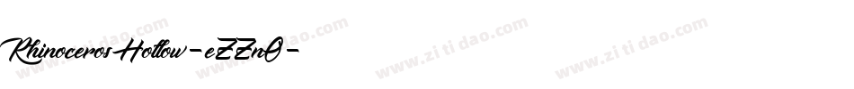 RhinocerosHollow-eZZnO字体转换