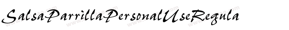 SalsaParrillaPersonalUseRegular-vmAly字体转换