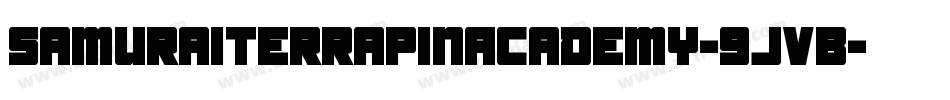 SamuraiTerrapinAcademy-9jVB字体转换