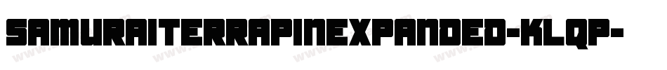 SamuraiTerrapinExpanded-KLqp字体转换