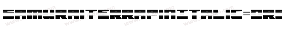 SamuraiTerrapinItalic-dRBX字体转换