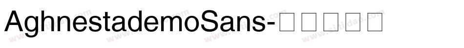 AghnestademoSans字体转换