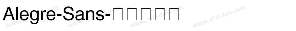 Alegre-Sans字体转换