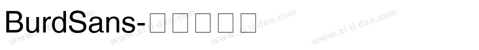 BurdSans字体转换