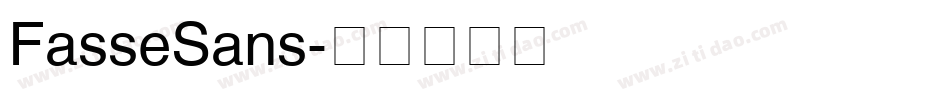 FasseSans字体转换