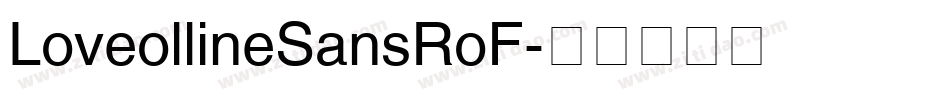 LoveollineSansRoF字体转换