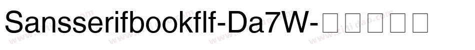 Sansserifbookflf-Da7W字体转换