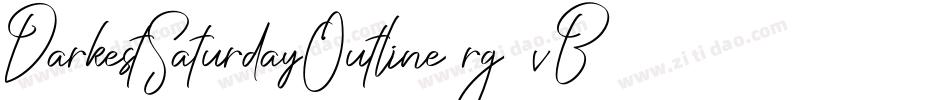 DarkestSaturdayOutline-rg3vB字体转换