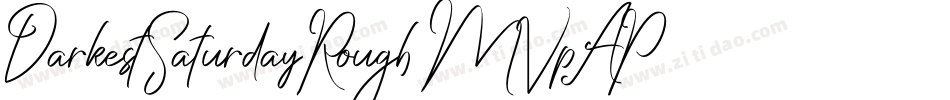 DarkestSaturdayRough-MVpAP字体转换