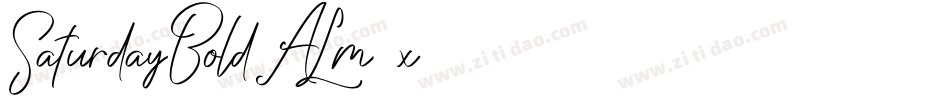 SaturdayBold-ALm5x字体转换