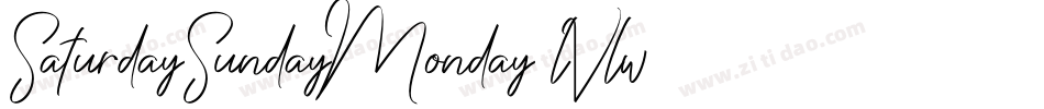 SaturdaySundayMonday-lVlw字体转换