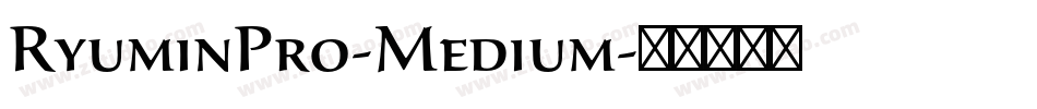 RyuminPro-Medium字体转换