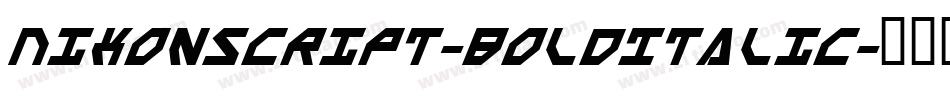 NixonScript-BoldItalic字体转换