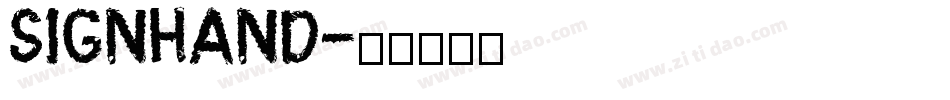 SignHand字体转换
