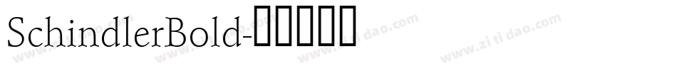 SchindlerBold字体转换