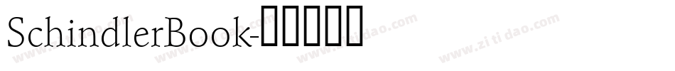 SchindlerBook字体转换