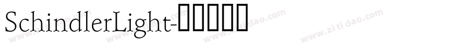 SchindlerLight字体转换