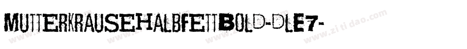 MutterKrauseHalbfettBold-dlE7字体转换