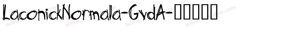 LaconickNormala-GvdA字体转换