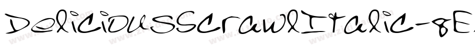 DeliciousScrawlItalic-8EZB字体转换