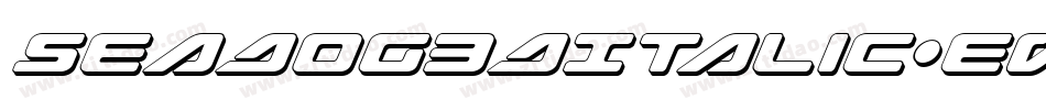 SeaDog3DItalic-Ew4r字体转换