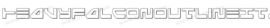 HeavyFalconOutlineItalic-pzDO字体转换