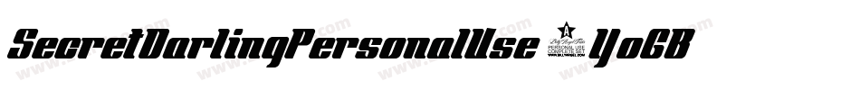 SecretDarlingPersonalUse-9YoGB字体转换