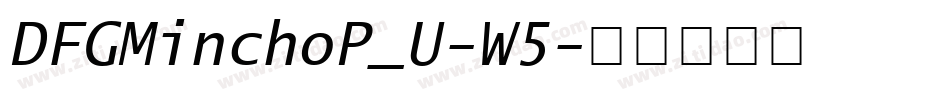 DFGMinchoP_U-W5字体转换