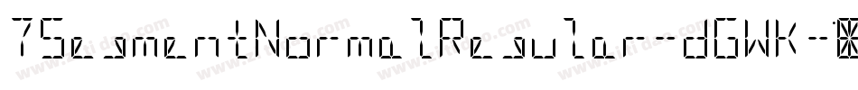 7SegmentNormalRegular-dGWK字体转换