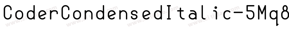 CoderCondensedItalic-5Mq8字体转换