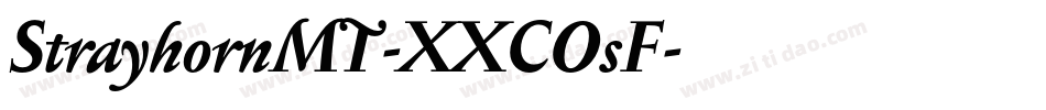 StrayhornMT-XXCOsF字体转换
