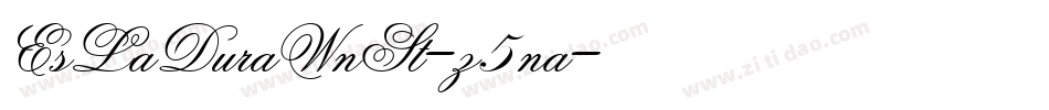 EsLaDuraWnSt-z5na字体转换