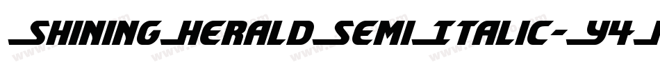ShiningHeraldSemiItalic-Y4Ma字体转换