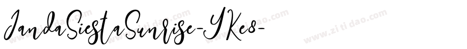 JandaSiestaSunrise-YKe8字体转换