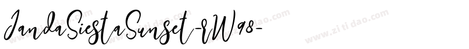JandaSiestaSunset-rW98字体转换