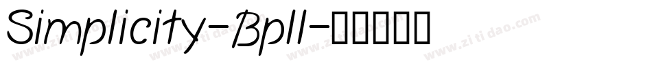 Simplicity-Bpll字体转换