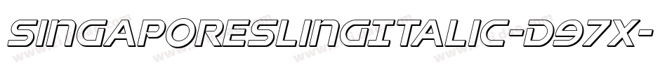 SingaporeSlingItalic-D97x字体转换