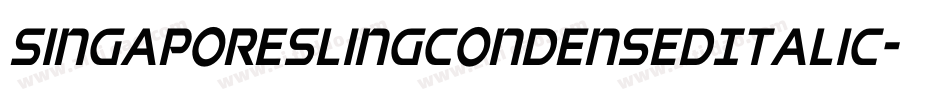 SingaporeSlingCondensedItalic-a67J字体转换 SingaporeSlingCondensedItalic-a67J字体转换