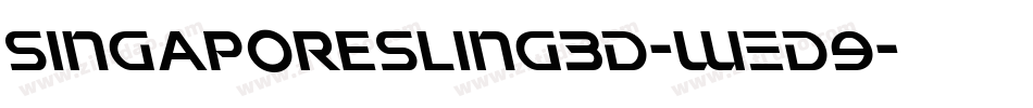 SingaporeSling3D-WED9字体转换 SingaporeSling3D-WED9字体转换