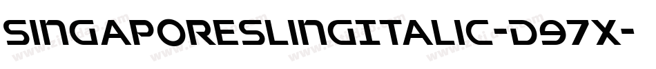 SingaporeSlingItalic-D97x字体转换