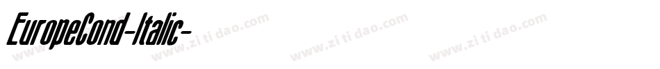 EuropeCond-Italic字体转换