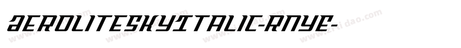 AeroliteSkyItalic-RnyE字体转换