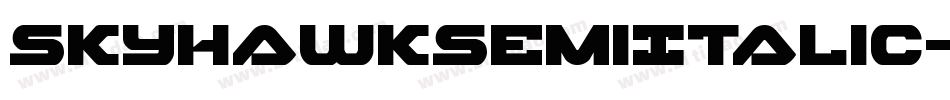 SkyhawkSemiItalic-gY4E字体转换