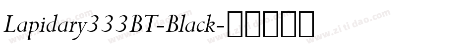 Lapidary333BT-Black字体转换