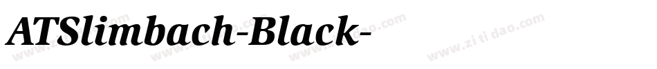 ATSlimbach-Black字体转换