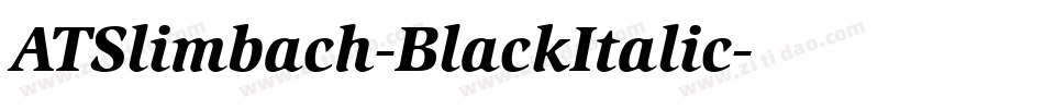 ATSlimbach-BlackItalic字体转换